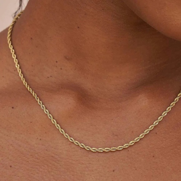 GLD Jewelry - Elegant Gold Rope Chain Necklace